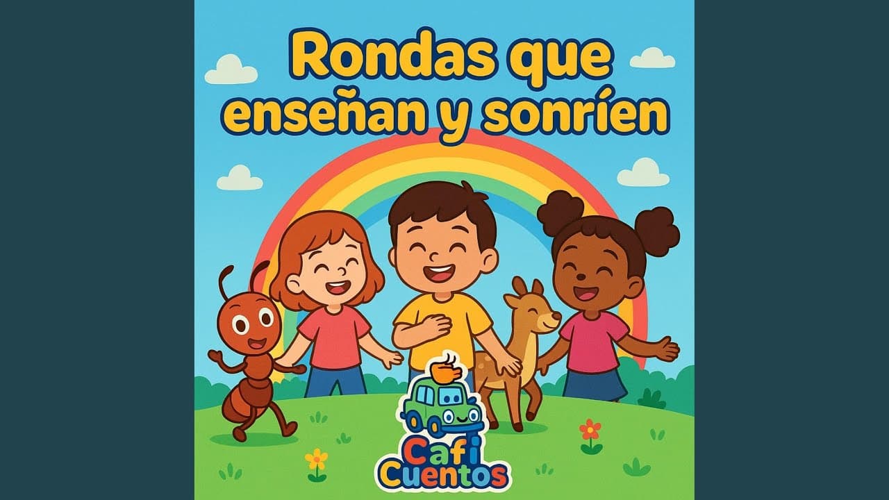 Carátula del álbum Rondas que enseñan y sonríen de Caficuentos canciones