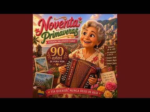 Carátula del álbum 90 primaveras de Amparito de Caficuentos canciones