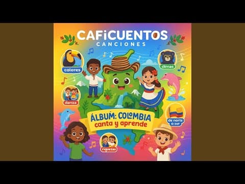 Carátula del álbum Albúm Colombia canta y aprende de Caficuentos canciones