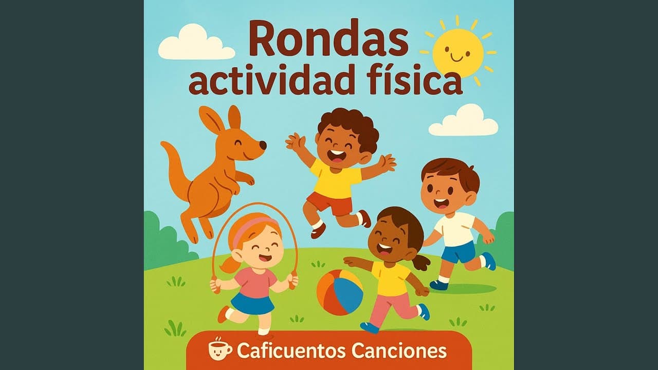 Carátula del álbum Rondas infantiles: actividad física de Caficuentos canciones