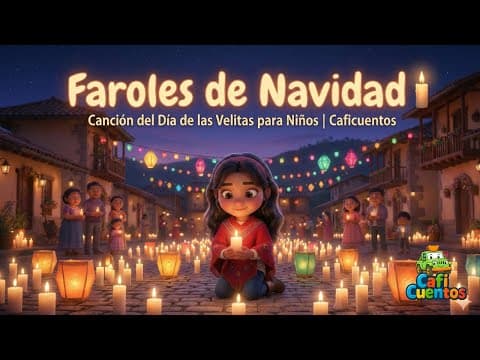 Imagen de la canción infantil Faroles de Navidad de Caficuentos canciones