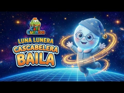 Imagen de la canción infantil Luna lunera cascabelera baila de Caficuentos canciones