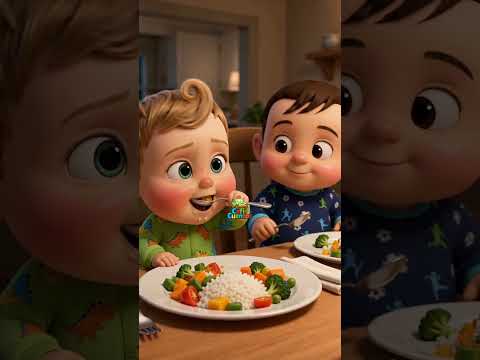 A comer rico con plato, cuchara y servilleta con Juan y Migue…