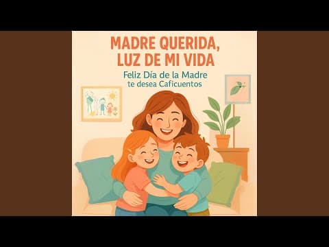 Carátula del álbum Madre querida luz de mi vida (feliz día de la madre) de Caficuentos canciones
