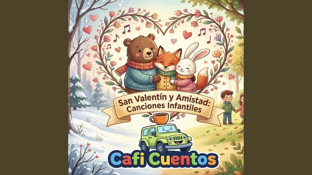 Carátula del álbum Amor, Amistad y San Valentín (Música Infantil) de Caficuentos canciones