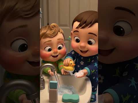 A lavar las manitos con Juan y Miguel! 🧼✨👶#shorts #caficue…